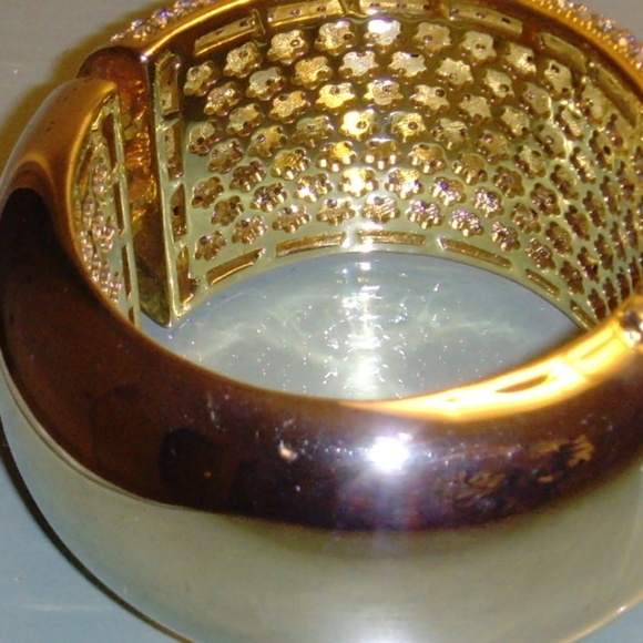 Joan Boyce Gold-Tone and Clear R/S Bracelet - Picture 12 of 12